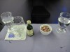 Abendessen bei Continental Airlines in der Business Class